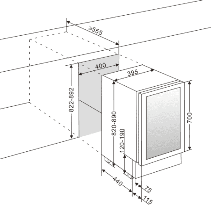 mQuvée Inbyggbar ölkyl - BeerServer 40 Stainless